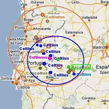 Click para ampliar. Pulsa en el nombre para ver la ficha. Celtius y otros, versión 2 (con añadidos)